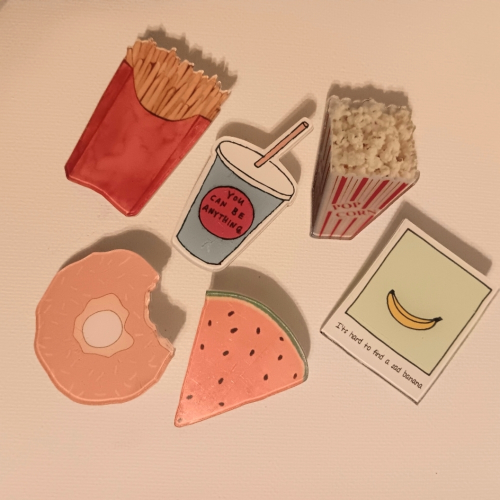 Set of 6 Acrylic Pins